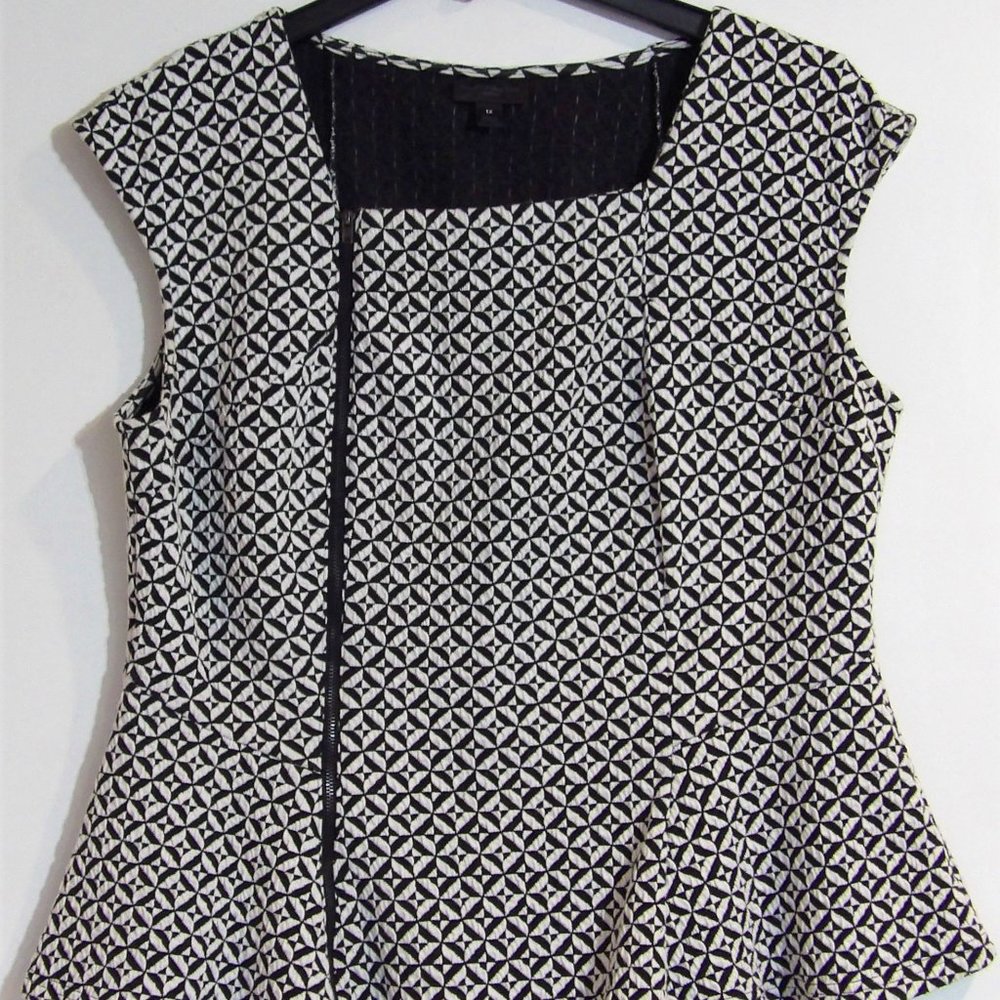 Black & White Worthington Women's Pullover Top 1X